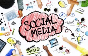 Group of Business People with Social Media Concept Group of Business People with Social Media Concept