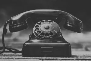 Old vintage telephone black Old vintage telephone black