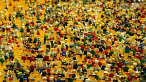 Lego crowd of people