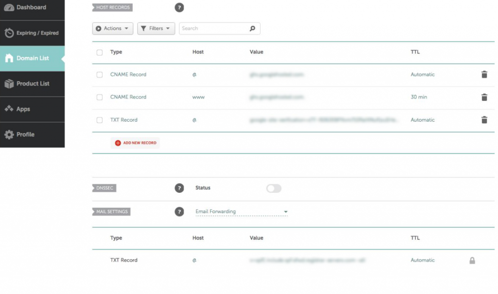 Namecheap DNS verification